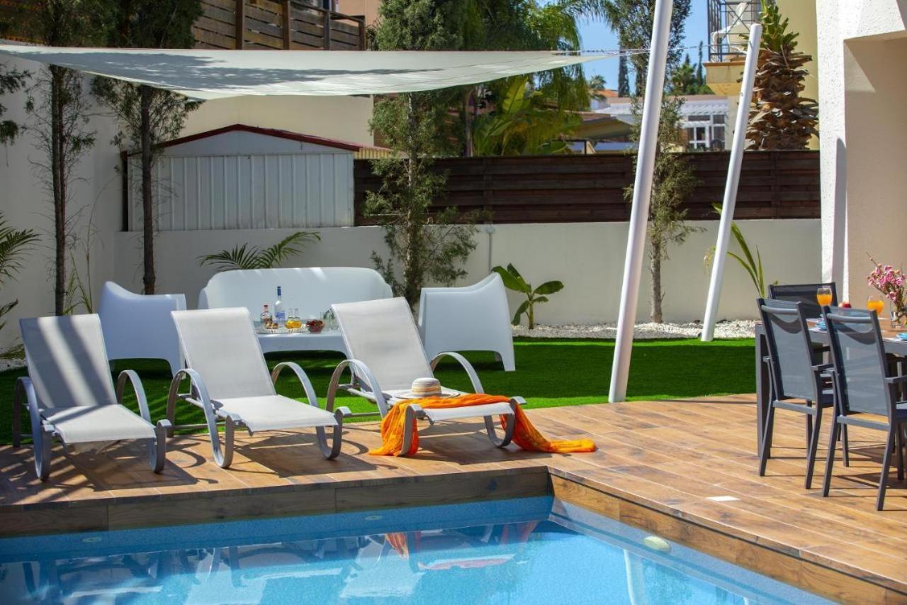 Tsokkos Family Villa - Pool Garden 2' Walk To Beach Protaras Buitenkant foto